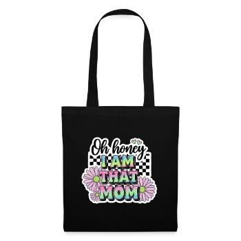 Oh chérie, je suis cette maman, drôle de citation - Sac en tissu - noir - Devant