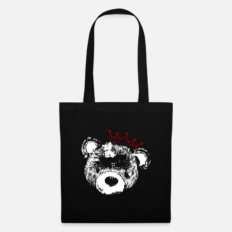 King Bear - Stoffbeutel - Schwarz