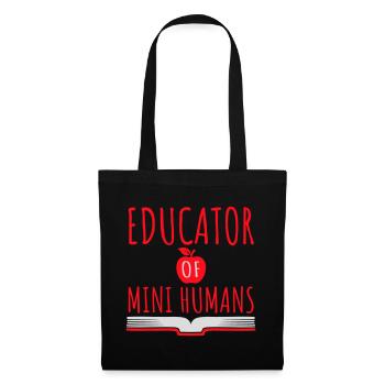 Educator Of Little Humans Teacher Funny Kids - Tote Bag - black - Front