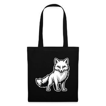 Renard Polaire Arctique Blanc Logo Animal Nature - Sac en tissu - noir - Devant