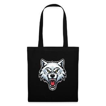 Arctic White Wolf Yellow Eyes Wolf Logo - Tote Bag - black - Front