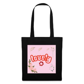 Lucky Neon Floral on Pink - Tote Bag - black - Front