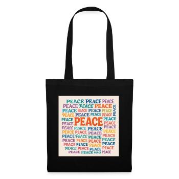 Motif de faute de frappe en couleurs de la mosaïque de la paix - Sac en tissu - noir - Devant
