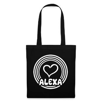 Idée cadeau Alexa - Sac en tissu - noir - Devant