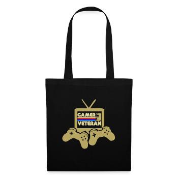 Gamer Veteran Retro TV - Sac en tissu - noir - Devant