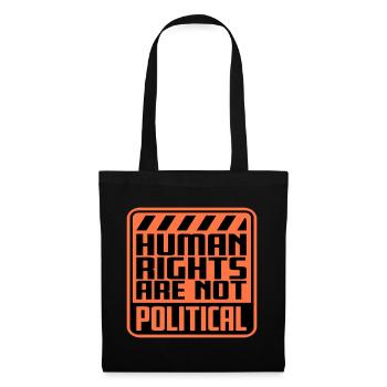 Human Rights Are Not Political Menschenrechte Logo - Tote Bag - black - Front