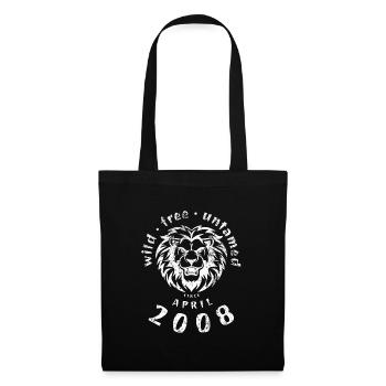 18. Geburtstag Sauvage, libre et indompté depuis 04/2008 - Sac en tissu - noir - Devant