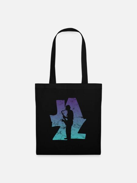 Jazz Saxophonist - Stoffbeutel - Schwarz
