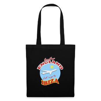 Adieu l’Angleterre. Allons à Ibiza. - Sac en tissu - noir - Devant