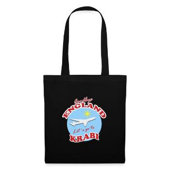 Adieu l’Angleterre. Allons à Krabi. - Sac en tissu - noir - Devant