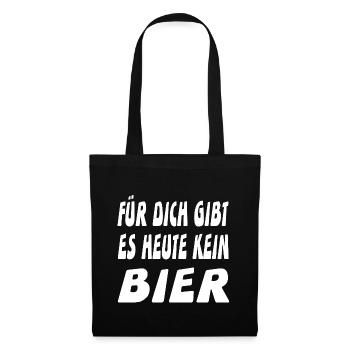 Bier - Stoffbeutel - Schwarz - Vorne