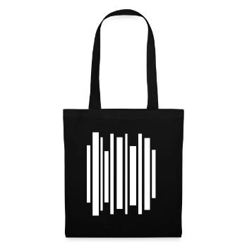 Minimal Stripes Barcode Mosaic - Tote Bag - black - Front