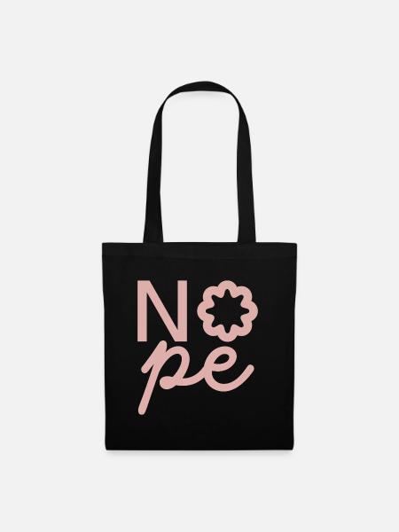 Nope Flower Pink - Tote Bag - black