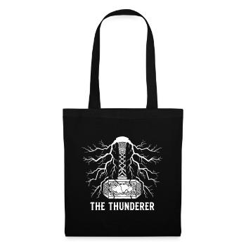 The Thunderer Thor's Hammer Mjölnir Lightning - Tote Bag - black - Front
