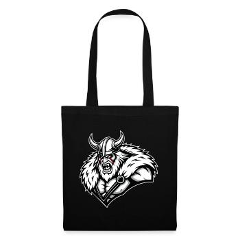 Viking Berserker Fury War Paint Maskottchen - Stoffbeutel - Schwarz - Vorne