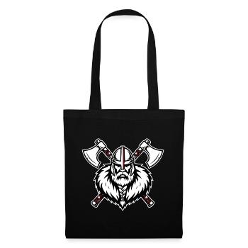 Viking Axemaster Warrior Crusader Axes Mascot - Tote Bag - black - Front
