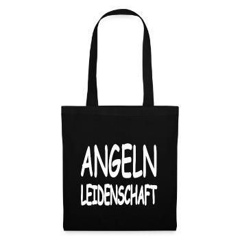 Angeln - Stoffbeutel - Schwarz - Vorne