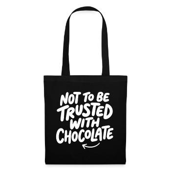 Pas à faire confiance avec l’épicéa au chocolat - Sac en tissu - noir - Devant