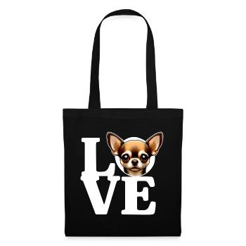 LOVE Chihuahua Dog Dog Lover Funny - Tote Bag - black - Front