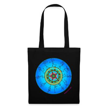 Release the Vibe - Hand Drawn Mandala Art - Tote Bag - black - Front