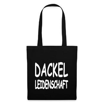 Dackel - Stoffbeutel - Schwarz - Vorne