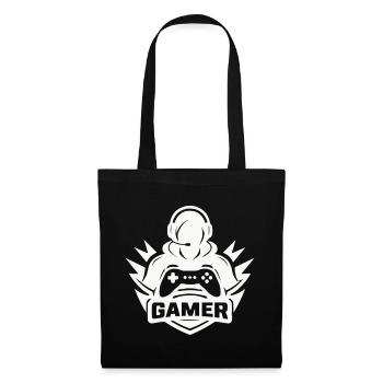 gamer_logo - Sac en tissu - noir - Devant