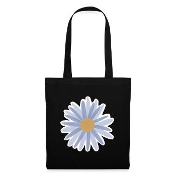 Blue Daisy Bloom Tee - Stoffbeutel - Schwarz - Vorne