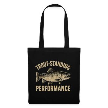 Forellen Angeln Spruch Trout-standing Performance - Stoffbeutel - Schwarz - Vorne