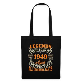 Legends born in 1949 Perfect - Tote Bag - black - Front