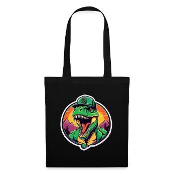 T-Rex Retro Sunset Cap - Stoffbeutel - Schwarz - Vorne