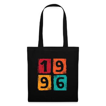 1996 30. Geburtstag - Stoffbeutel - Schwarz - Vorne