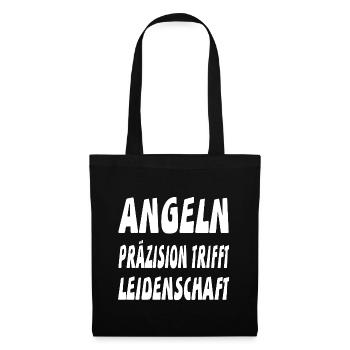 Angeln - Stoffbeutel - Schwarz - Vorne