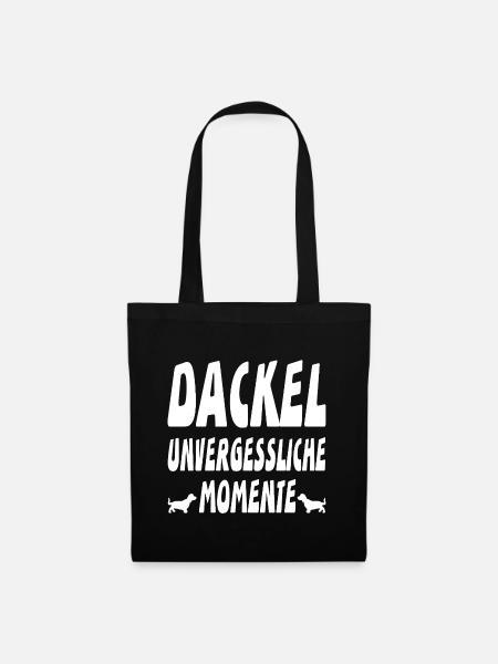 Dackel - Stoffbeutel - Schwarz