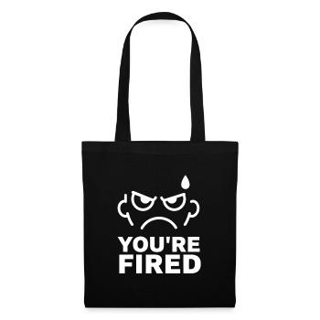 Visage en colère viré - Sac en tissu - noir - Devant