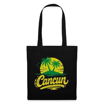 Souvenir de Noël des palmiers rétro de Cancun - Sac en tissu - noir - Devant