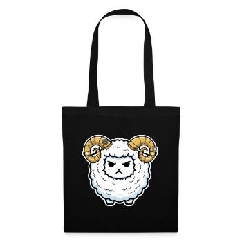 Steampunk Ram Sheep Mechanical Horns - Tote Bag - black - Front