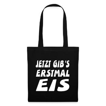 Eis - Stoffbeutel - Schwarz - Vorne