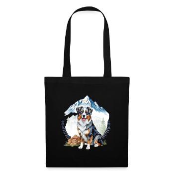 Aussie Dog Landscape Nature Illustration - Tote Bag - black - Front