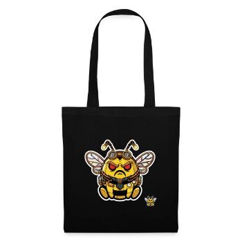 Bionic Edgy Steampunk Cyborg Bee - Tote Bag - black - Front