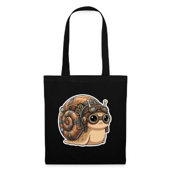 Snail Aviator Steampunk Shell Copper - Tote Bag - black - Front
