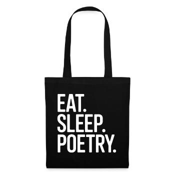 Eat Sleep Poetry Typography - Tote Bag - black - Front