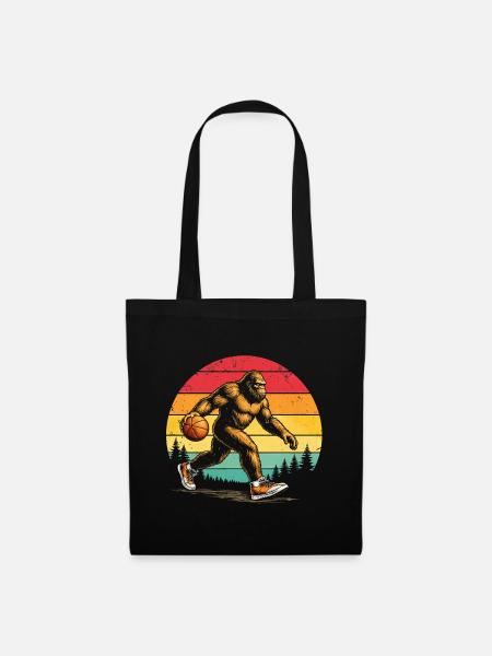 Bigfoot Sasquatch Big Foot Basketball - Stoffbeutel - Schwarz