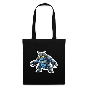 Guerrier_Bionique_Steampunk_Armure_Acier_Bleu - Tote Bag - black - Front