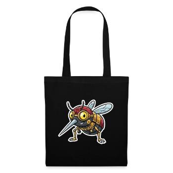Moustique Éclaireur Steampunk Rouge et Or - Sac en tissu - noir - Devant