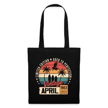 1983 Avril Anniversaire Légende Avril 1983 - Sac en tissu - noir - Devant