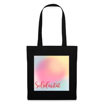 Werte Solidarität - Stoffbeutel - Schwarz - Vorne