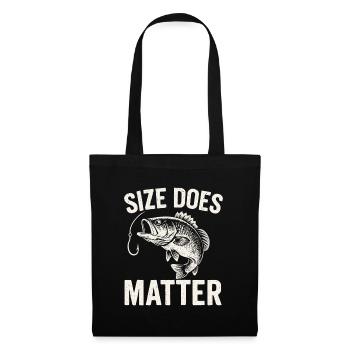 Size Does Matter - Funny Angler T-Shirt - Tote Bag - black - Front