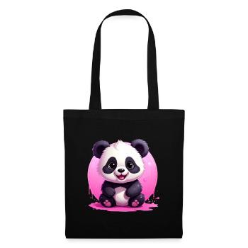Niedlicher Panda - Stoffbeutel - Schwarz - Vorne
