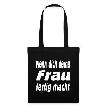 Frau - Stoffbeutel - Schwarz - Vorne