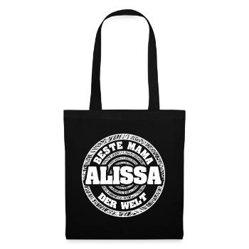 Geschenk für Alissa - Stoffbeutel - Schwarz - Vorne